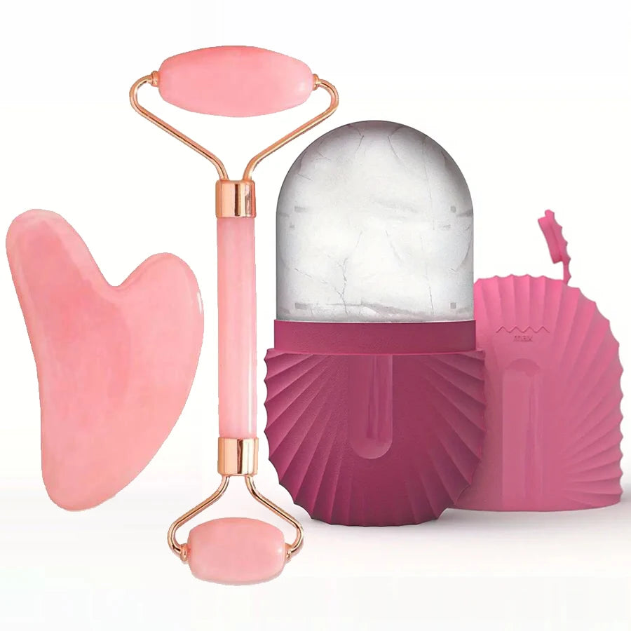 Facial Ice Roller & Gua Sha Tool Set