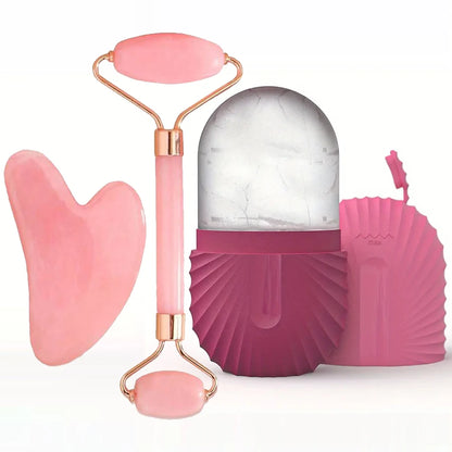 Facial Ice Roller & Gua Sha Tool Set