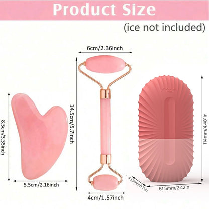 Facial Ice Roller & Gua Sha Tool Set