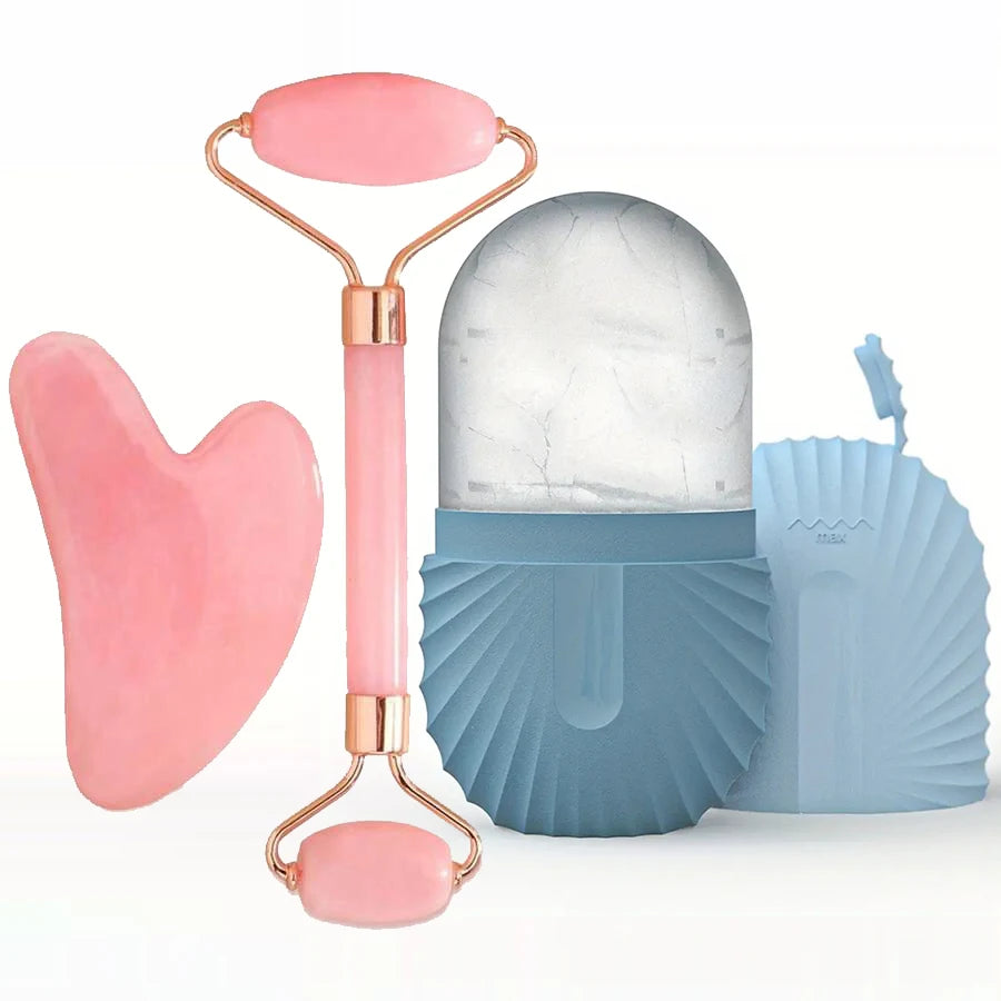 Facial Ice Roller & Gua Sha Tool Set