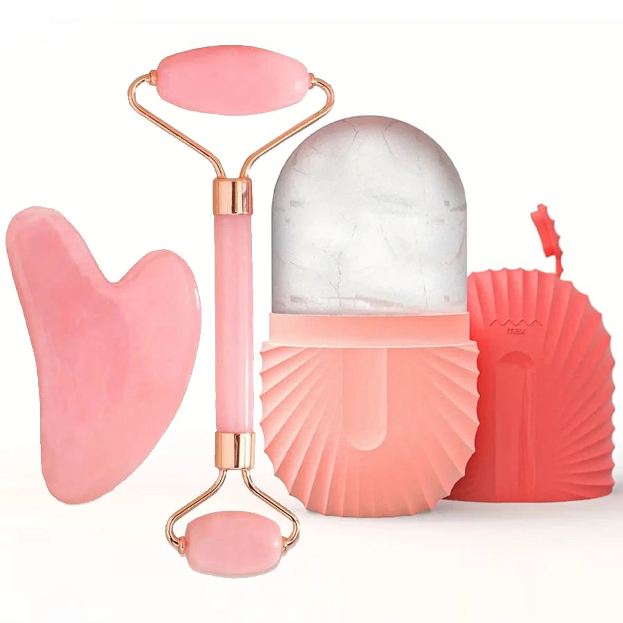 Facial Ice Roller & Gua Sha Tool Set