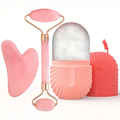 Facial Ice Roller & Gua Sha Tool Set