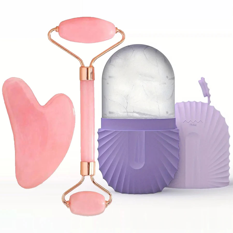 Facial Ice Roller & Gua Sha Tool Set